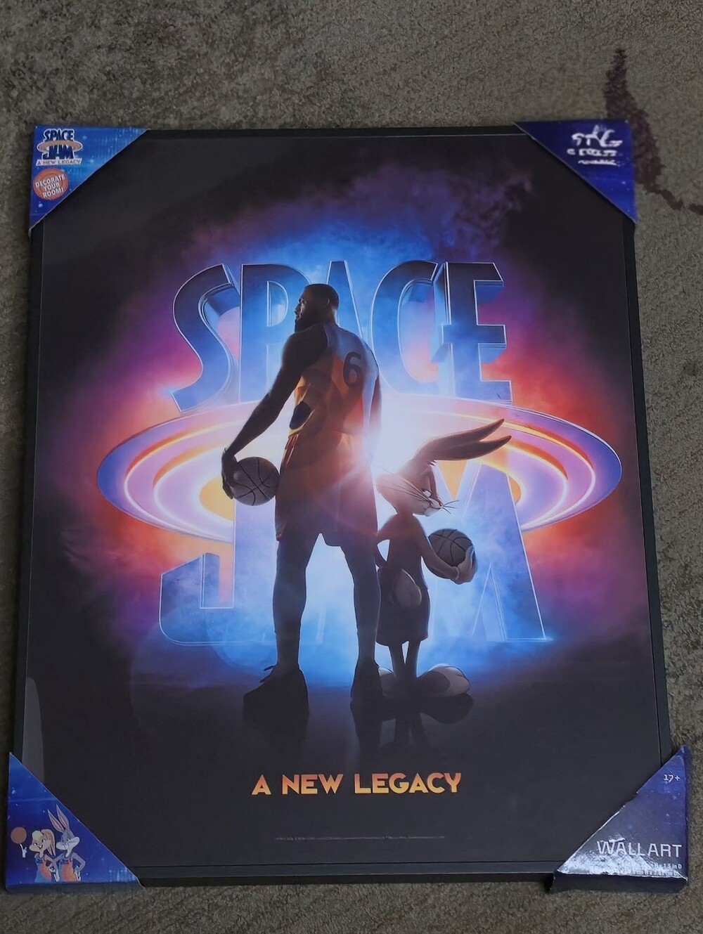 Space Jam A New Legacy LeBron James & Bugs Bunny Wall Art Frame